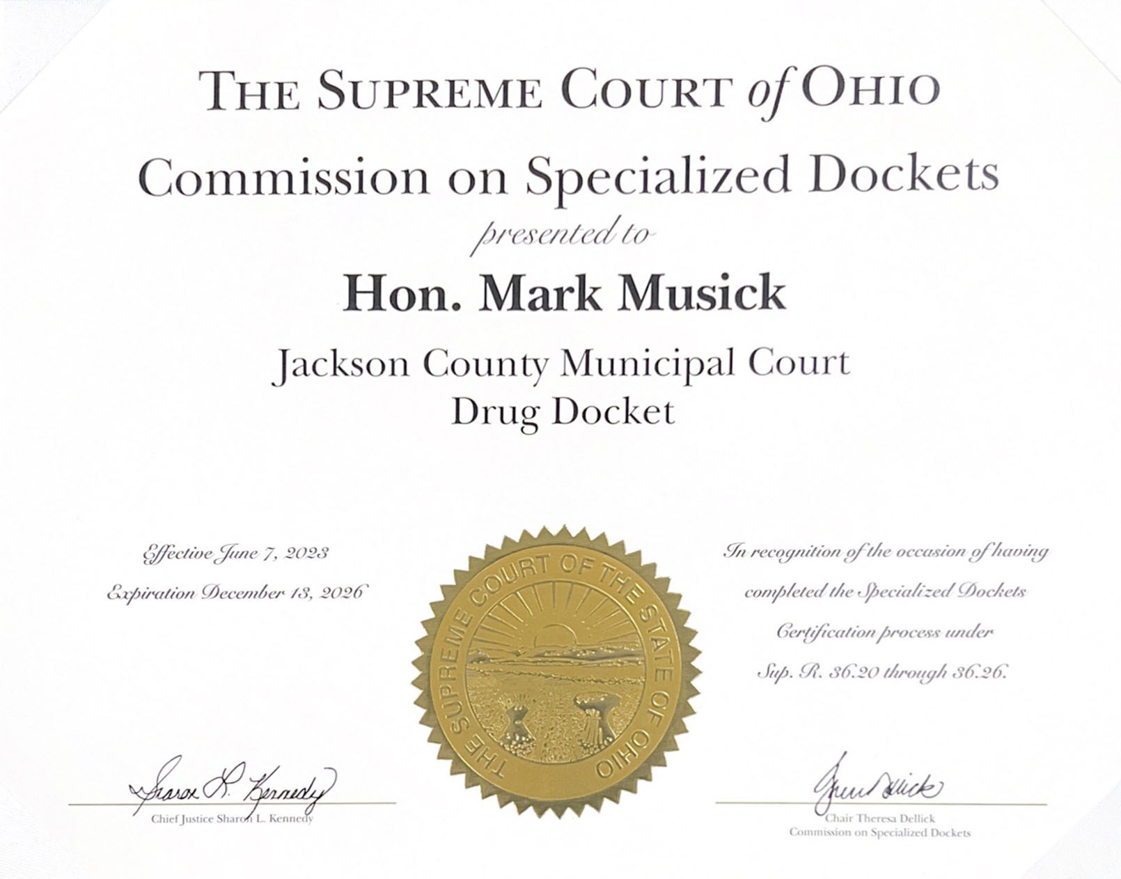 Specialized Docket